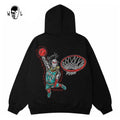 Warren Lotas Flame Dunk Skull Hoodie - Black
