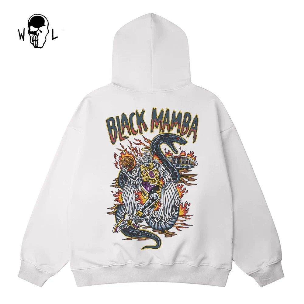 Warren Lotas Black Mamba Snake Hoodie - White